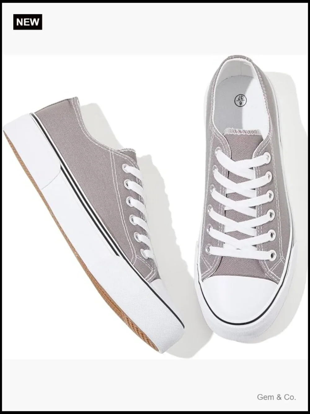 Low Top Canvas Sneakers Lace Up Fashion Comfortable Walking Shoes